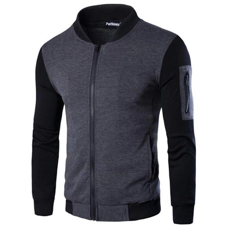 Charcoal Zipper Sleeves Jacket – Deal20one