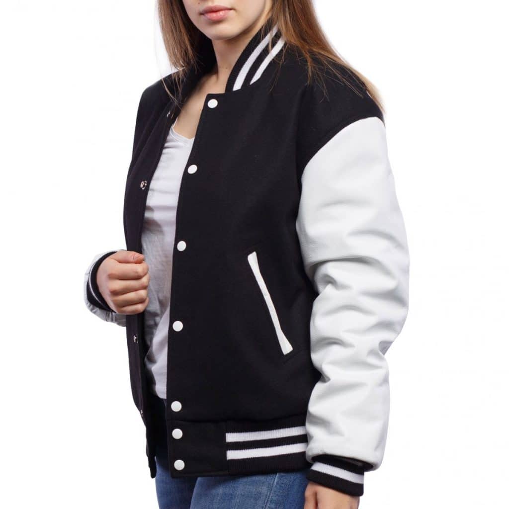 Black Varsity Jacket for Women Deal20one