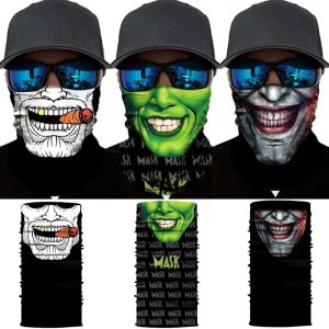 Pack of 3 Skull Printed Gaiter Neck Face Cover Balaclava