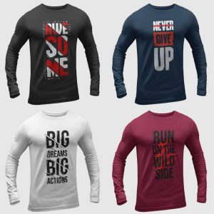 Pack of 4 ANBR Printed Long Sleeves Shirts