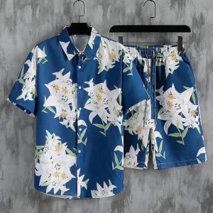 Jasmine Floral Printed Summer Short Suit for Men