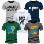 Pack of 5 Move Do It Now Printed T-Shirts For Mens