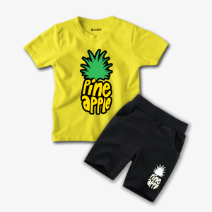Pineapple Printed Summer Short Suit For Kids