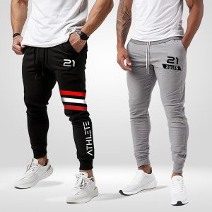 Pack of 2 Athlete 21 Rules Printed Jogging Trousers