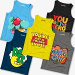 Pack of 5 Do It You Got Super Hero Friends Kids Printed Tank Tops