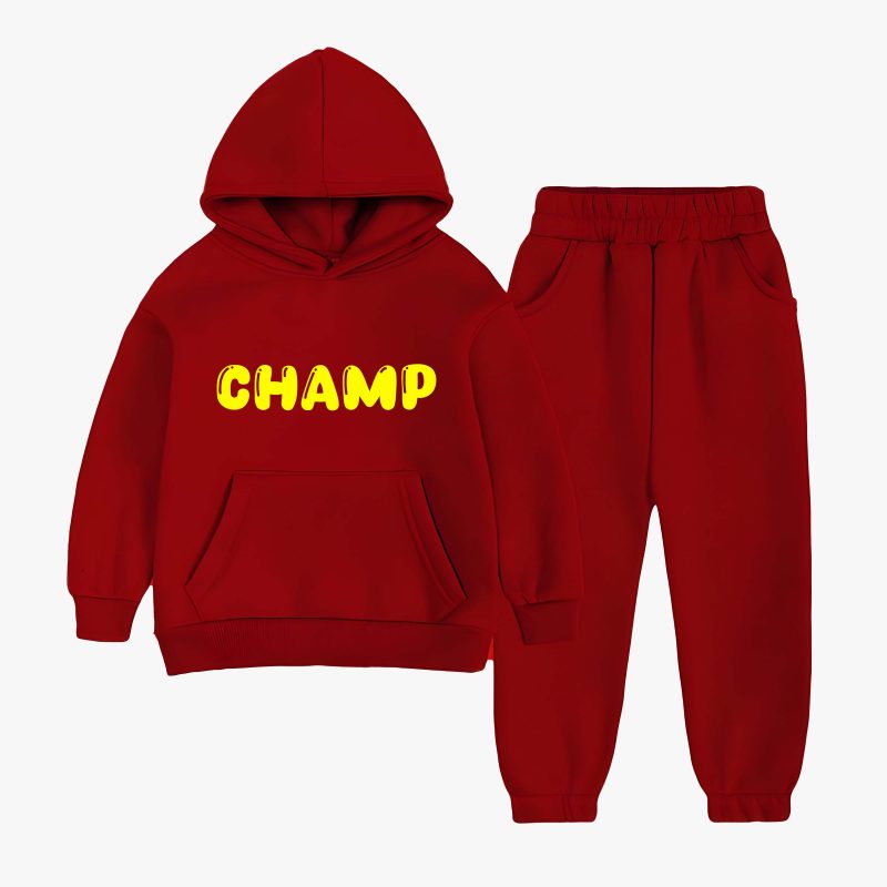 Champ Printed Hooded Tracksuit For Young Kids