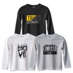 Pack of 3 Limited Trust Move Printed Long Sleeve T-shirts For Tween Kids