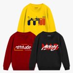 Pack of 3 Mad Passion Attitude Printed Sweatshirt For Tween Kids