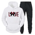 Love Butterfly Printed Hooded Tracksuit