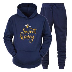 Sweet Honey Printed Hooded Tracksuit