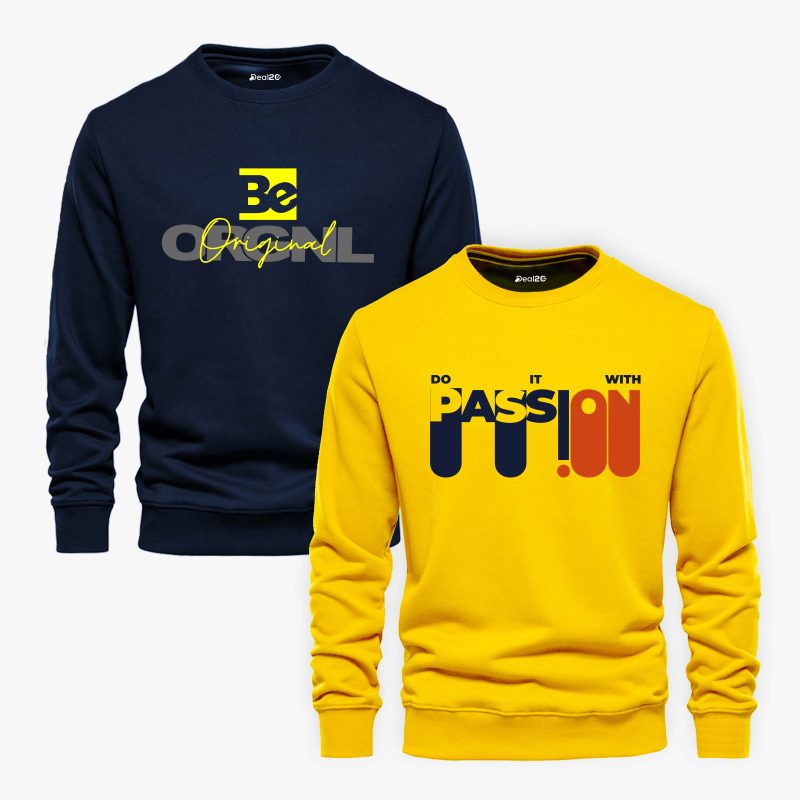 Pack of 2 Original Passion Printed Sweatshirts For Men