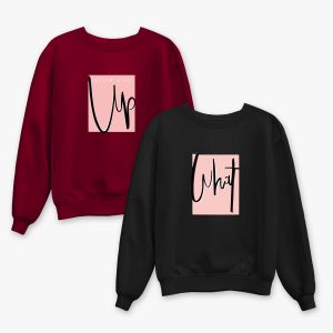 Pack of 2 What's Up Printed Sweatshirt For Women