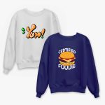 Pack of 2 Yum Foodie Printed Sweatshirt For Women