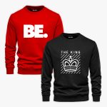 Pack of 2 Be King Printed Sweatshirts For Men