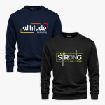 Pack of 2 Strong Attitude Printed Sweatshirts For Men