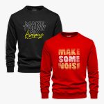 Pack of 2 Awesome Noise Printed Sweatshirts For Men