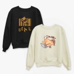 Pack of 2 Bear I'm Ok Printed Sweatshirt For Women