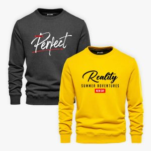 Pack of 2 Perfect Reality Printed Sweatshirts For Men