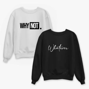 Pack of 2 Why Not Whatever Printed Sweatshirt For Women