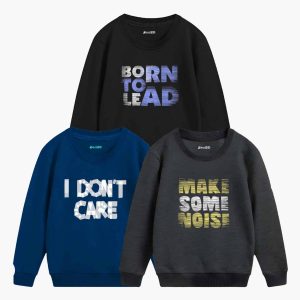 Pack of 3 Born Some Care Printed Sweatshirt For Tween Kids