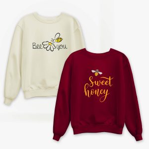 Pack of 2 Honey Bee Printed Sweatshirt For Women