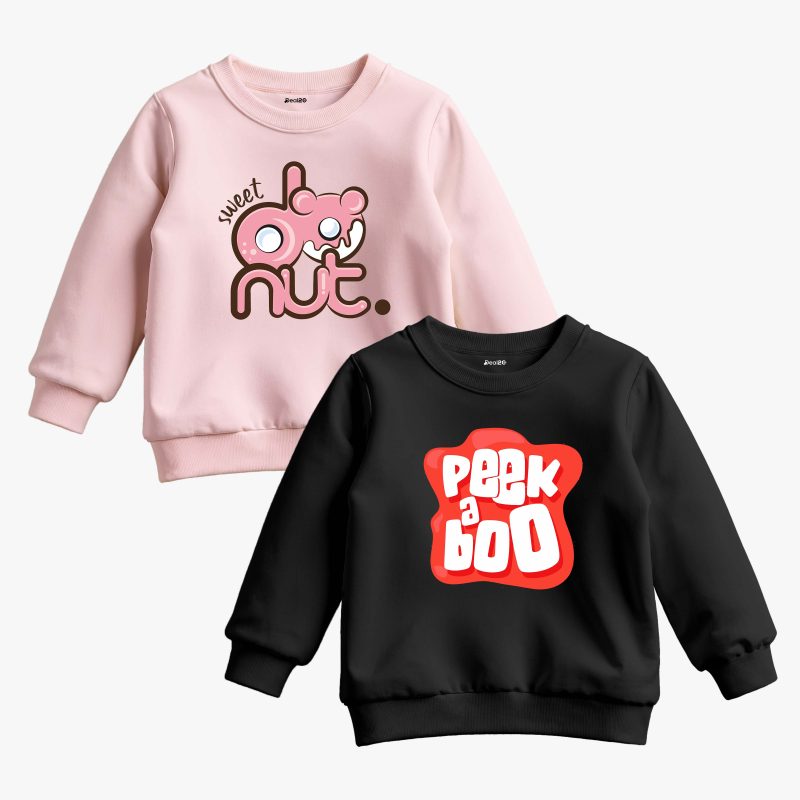 Pack of 2 Peek Sweet Printed Sweatshirt For Kids