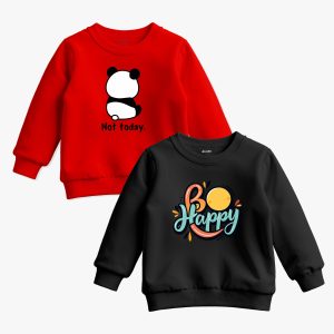 Pack of 2 Happy Today Printed Sweatshirt For Kids