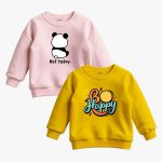 Pack of 2 Happy Panda Printed Sweatshirt For Kids