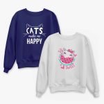 Pack of 2 Sweet Cats Printed Sweatshirt For Women