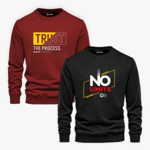 Pack of 2 Trust Limits Printed Sweatshirts For Men