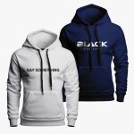 Pack of 2 Something Black Printed Hoodie For Men