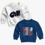 Pack of 2 Chill Dude Printed Sweatshirt For Young Kids