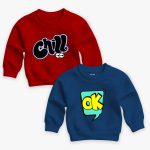 Pack of 2 ok Chill Printed Sweatshirt For Young Kids