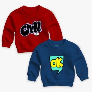 Pack of 2 ok Chill Printed Sweatshirt For Young Kids