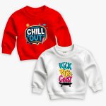 Pack of 2 Kick Out Printed Sweatshirt For Young Kids