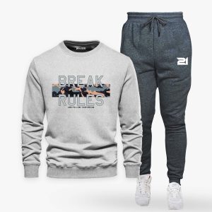 Break Rules HC Contrast Printed Winter Tracksuit For Men