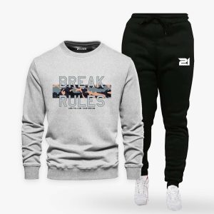 Break Rules 21 Contrast Printed Winter Tracksuit For Men