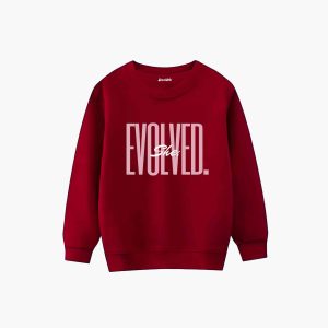 She Evolved Printed Winter Sweatshirt For Girls