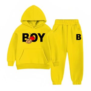 B Boy Printed Hooded Tracksuit For Young Kids