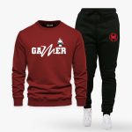 Spider Gamer Contrast Printed Winter Tracksuit For Men