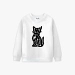 Crazy Cat Lady Printed Winter Sweatshirt For Girls