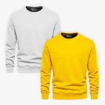 Bundle of 2 Yellow and White Sweatshirts For Men