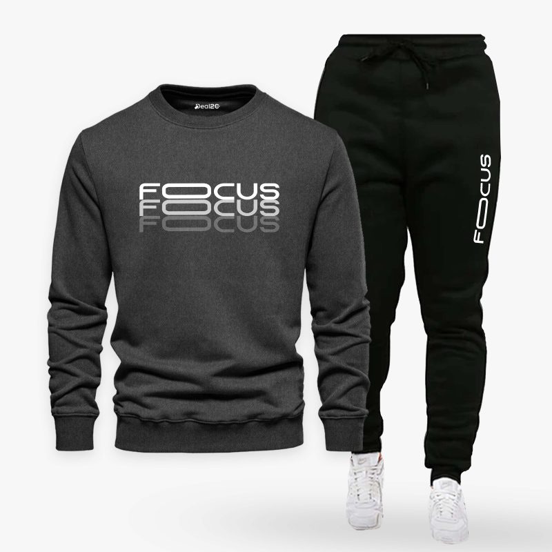 Focus CB Contrast Printed Winter Tracksuit For Men