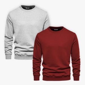 Bundle of 2 Mahron and Heather Grey Sweatshirts For Men