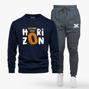 Horizon X Contrast Printed Winter Tracksuit For Men