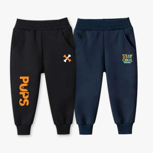 Pack of 2 Cool Pups Printed Fleece Kids Long Sweatpants