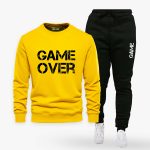 Game Over YB Contrast Printed Winter Tracksuit For Men