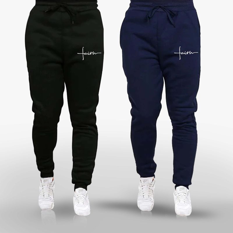 Pack of 2 Faith Printed Sweatpants for Men