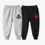 Pack of 2 Spider Ball Printed Fleece Kids Long Sweatpants