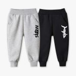 Pack of 2 Slow Shark Printed Fleece Kids Long Sweatpants